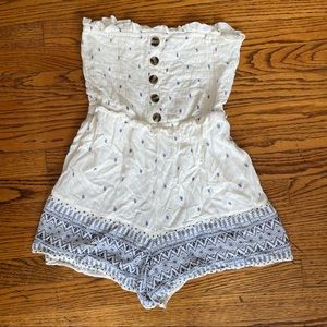 American eagle strapless romper shorts